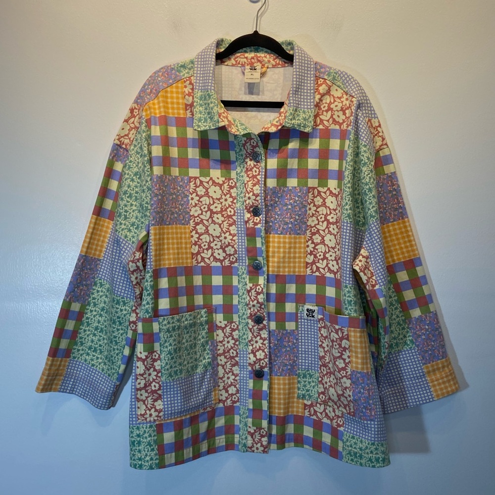 Lucy and Yak Oly Yaket Women’s Organic Cotton Jacket Josey Patch Floral Print XL